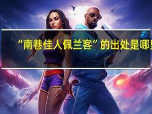 “南巷佳人佩兰客”的出处是哪里