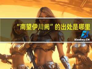 “南望伊川阙”的出处是哪里