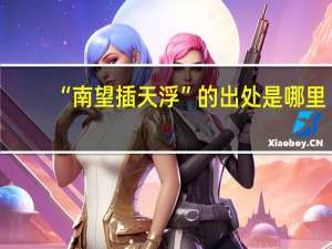 “南望插天浮”的出处是哪里