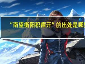 “南望衡阳积瘴开”的出处是哪里