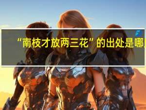 “南枝才放两三花”的出处是哪里