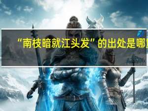 “南枝暗就江头发”的出处是哪里