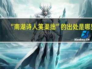 “南湖诗人笑渠拙”的出处是哪里