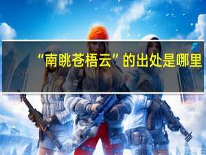 “南眺苍梧云”的出处是哪里