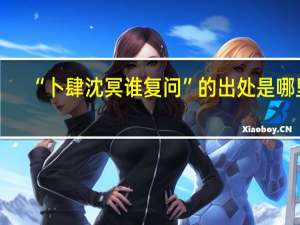 “卜肆沈冥谁复问”的出处是哪里