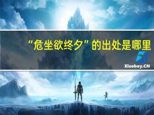 “危坐欲终夕”的出处是哪里