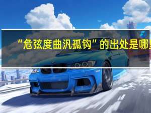 “危弦度曲汎孤钩”的出处是哪里