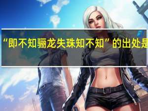 “即不知骊龙失珠知不知”的出处是哪里