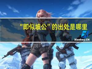 “即似坡公”的出处是哪里