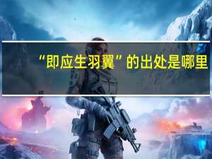 “即应生羽翼”的出处是哪里