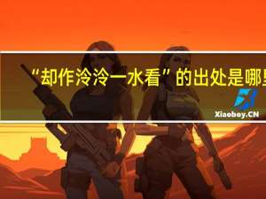 “却作泠泠一水看”的出处是哪里