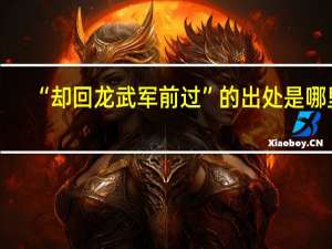 “却回龙武军前过”的出处是哪里