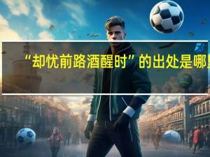 “却忧前路酒醒时”的出处是哪里