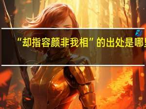“却指容颜非我相”的出处是哪里
