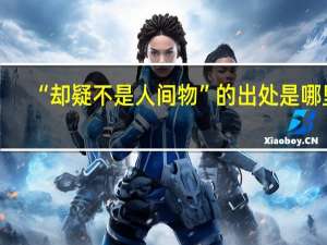 “却疑不是人间物”的出处是哪里