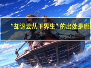 “却讶云从下界生”的出处是哪里