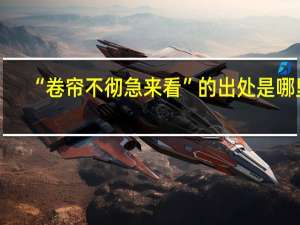 “卷帘不彻急来看”的出处是哪里