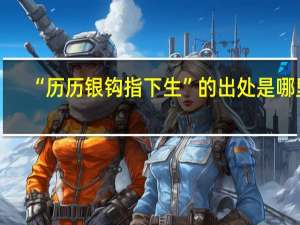 “历历银钩指下生”的出处是哪里