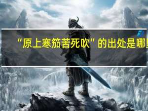 “原上寒笳苦死吹”的出处是哪里