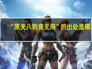 “原夫八韵竟无用”的出处是哪里