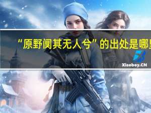 “原野阒其无人兮”的出处是哪里