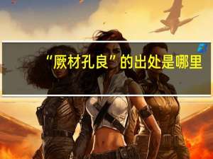 “厥材孔良”的出处是哪里