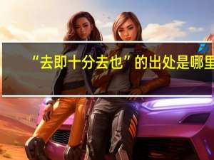 “去即十分去也”的出处是哪里