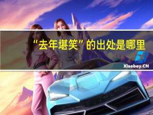 “去年堪笑”的出处是哪里