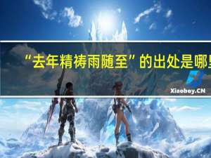 “去年精祷雨随至”的出处是哪里