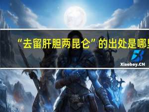 “去留肝胆两昆仑”的出处是哪里