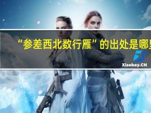“参差西北数行雁”的出处是哪里