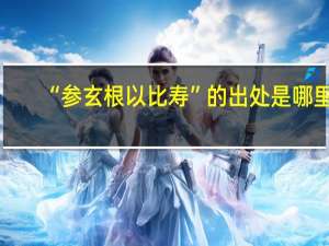 “参玄根以比寿”的出处是哪里