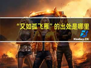 “又如孤飞雁”的出处是哪里