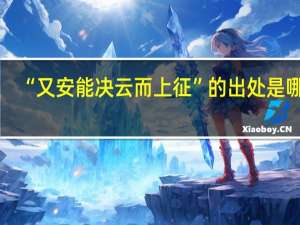 “又安能决云而上征”的出处是哪里