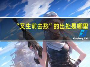 “又生前去愁”的出处是哪里