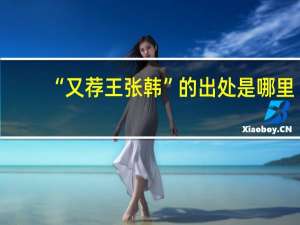 “又荐王张韩”的出处是哪里
