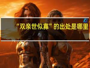 “双亲世似寡”的出处是哪里