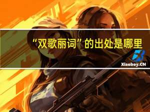 “双歌丽词”的出处是哪里