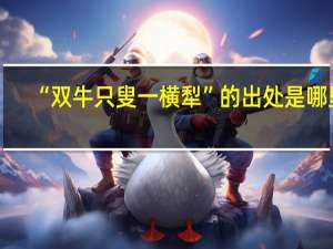 “双牛只叟一横犁”的出处是哪里