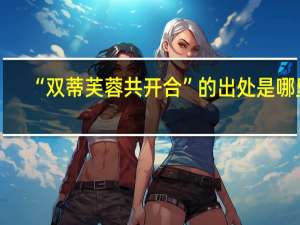 “双蒂芙蓉共开合”的出处是哪里