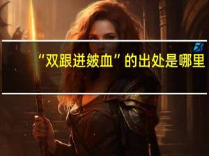 “双跟迸皴血”的出处是哪里