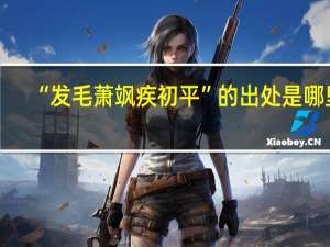 “发毛萧飒疾初平”的出处是哪里