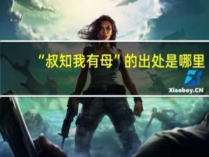 “叔知我有母”的出处是哪里