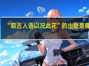 “取古人语以况此花”的出处是哪里