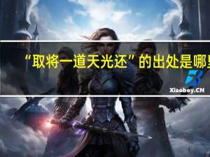 “取将一道天光还”的出处是哪里
