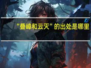 “叠嶂和云灭”的出处是哪里