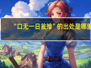 “口无一日瓮飧”的出处是哪里