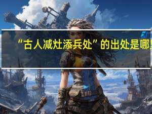 “古人减灶添兵处”的出处是哪里