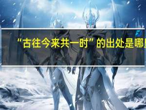 “古往今来共一时”的出处是哪里