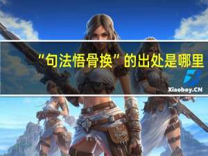 “句法悟骨换”的出处是哪里
